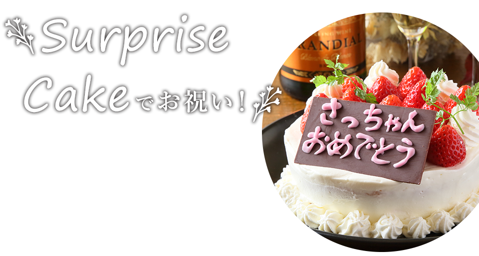 Surprise Cakeでお祝い！
